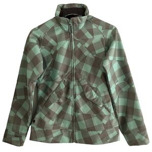 Salomon Green Print Jacket Womens Size XS